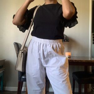 Black puffy sleeve shirt🦅